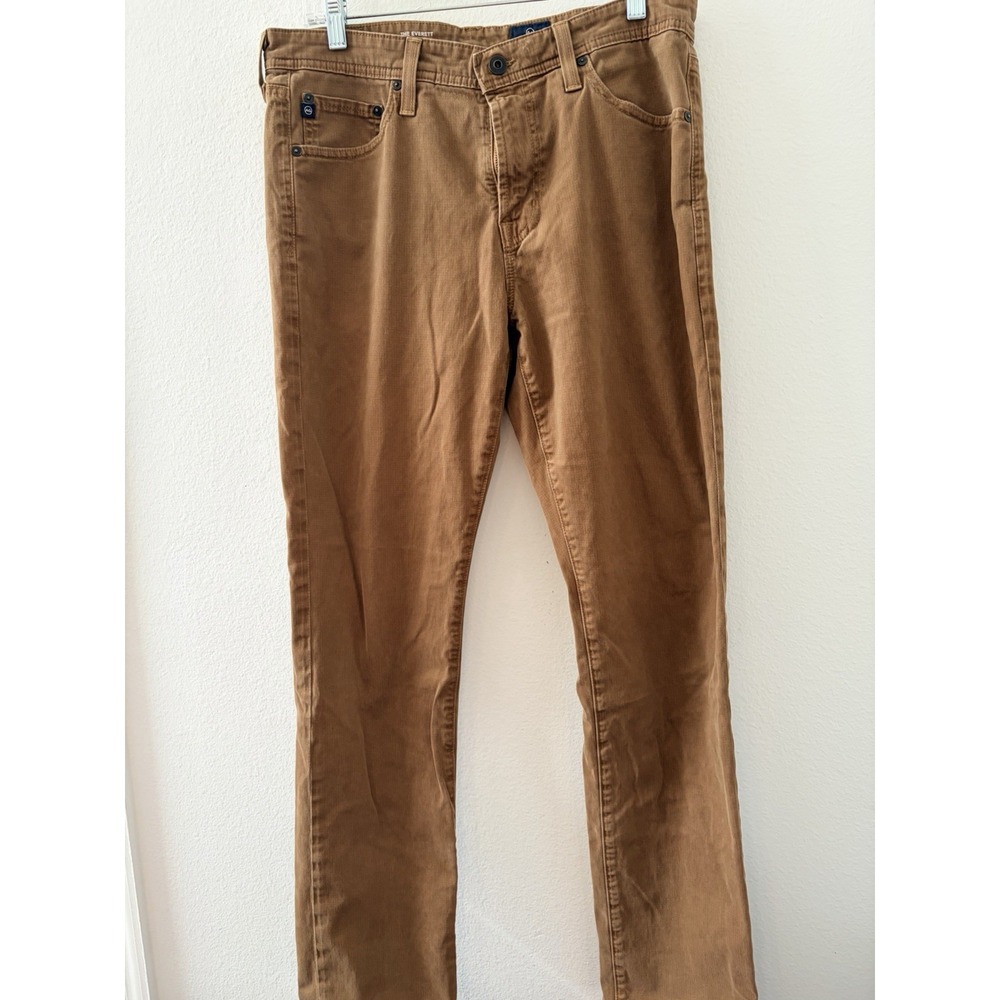 AG Adriano Goldschmied The Everett Slim Straight Pants Brown Men's 32x32